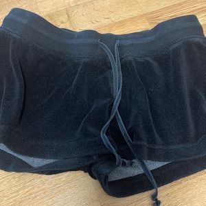 Black terry hard tail shorts